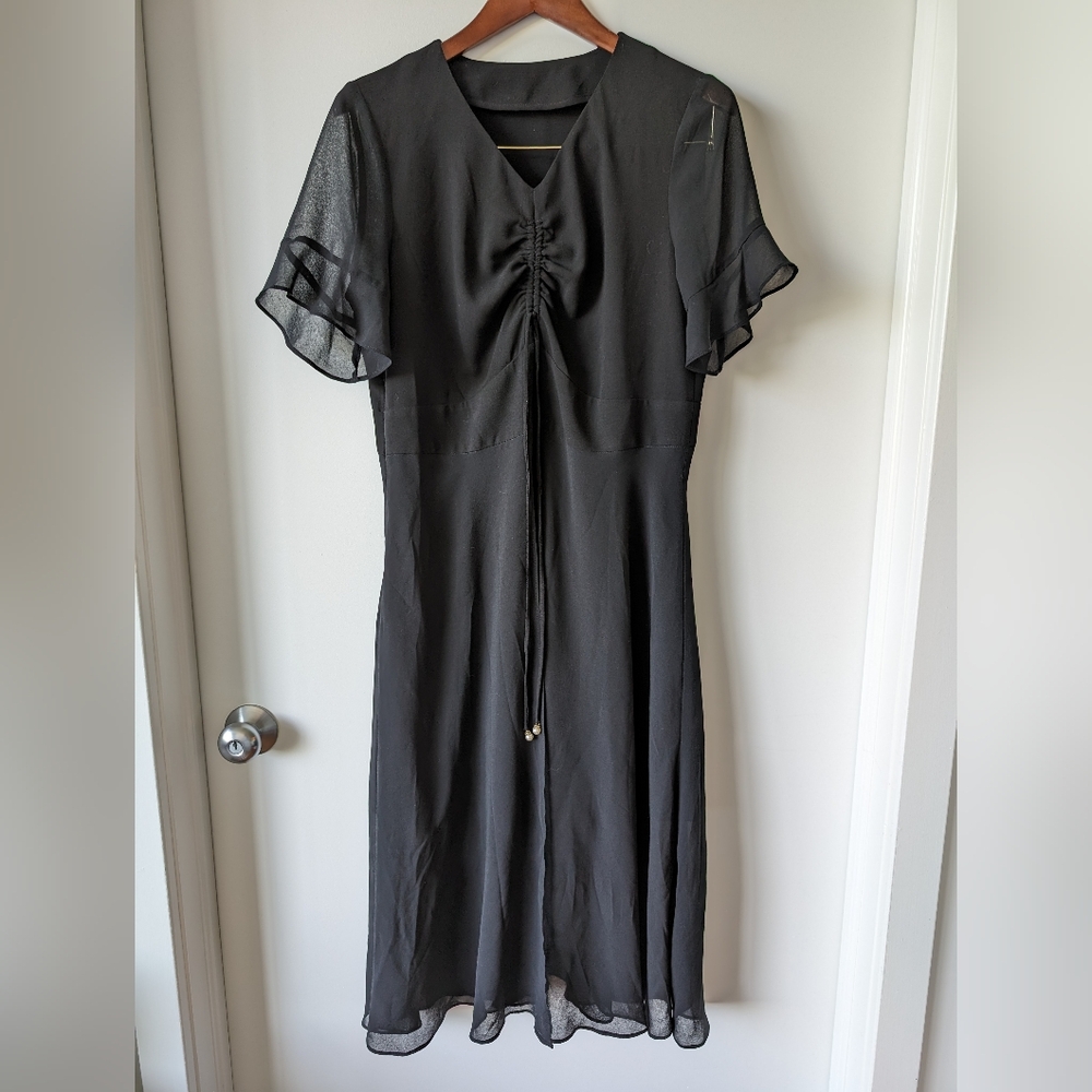 Black Layered Flowy Dress M